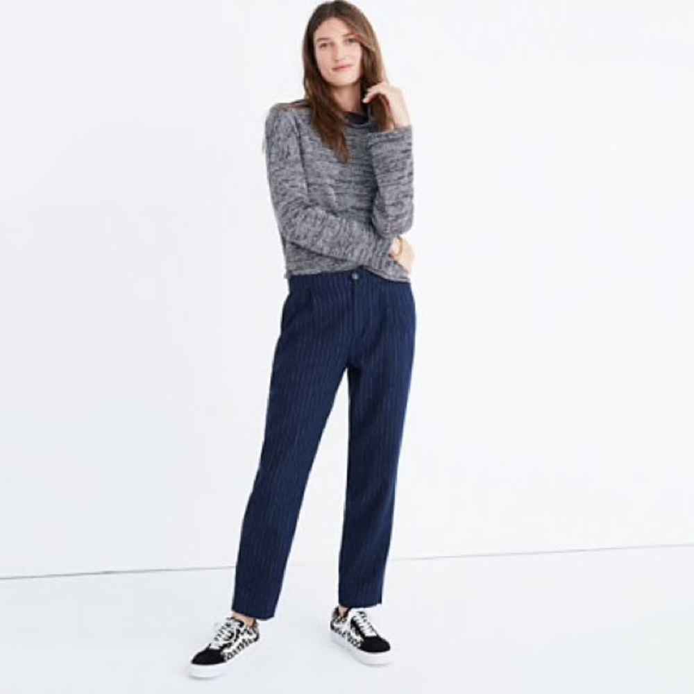 Madewell Track Trousers in Pinstripe
